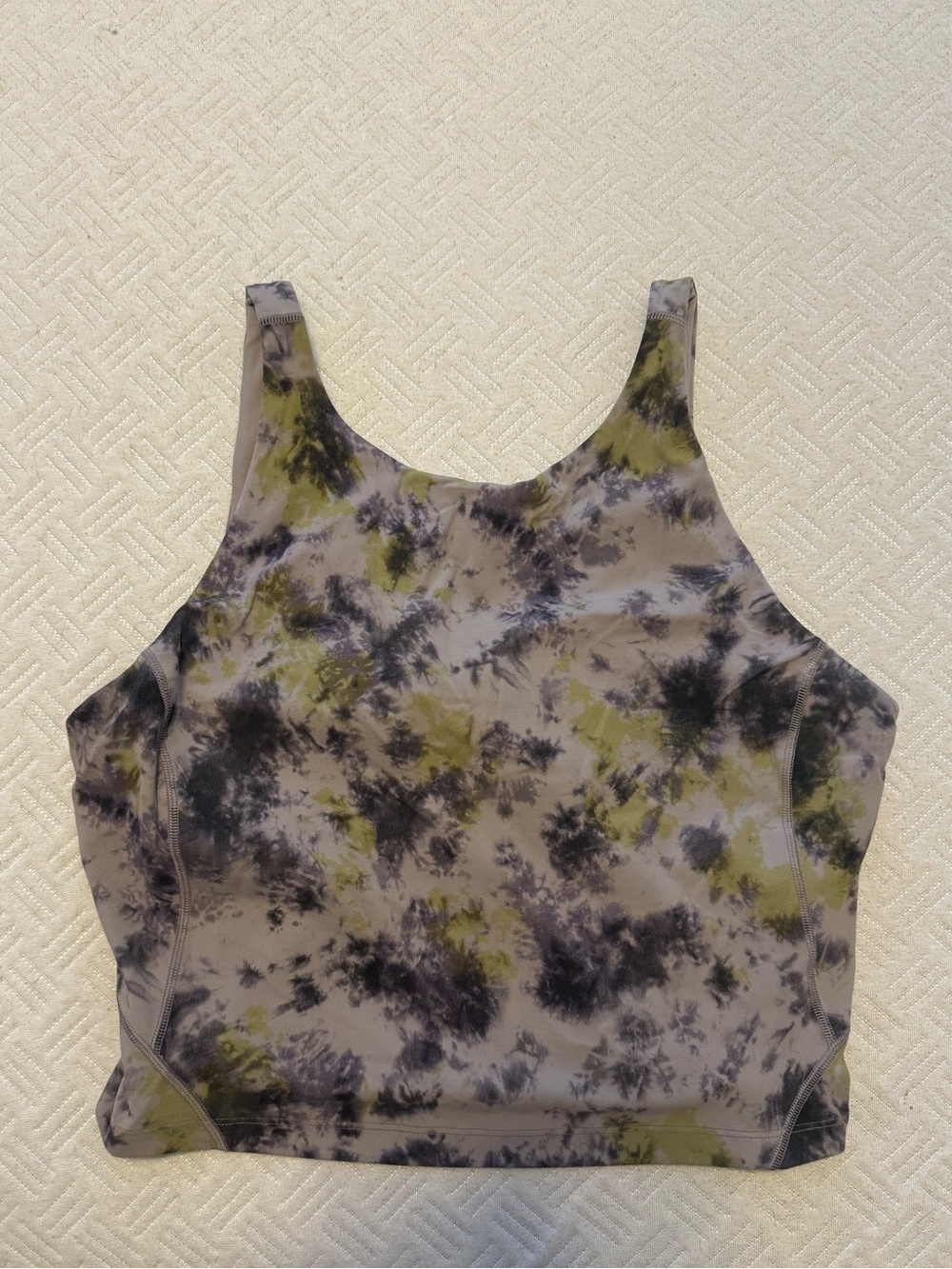 lululemon athletica Align High Neck Tank Top in Radial Tie Dye Mauve Grey Sz 10